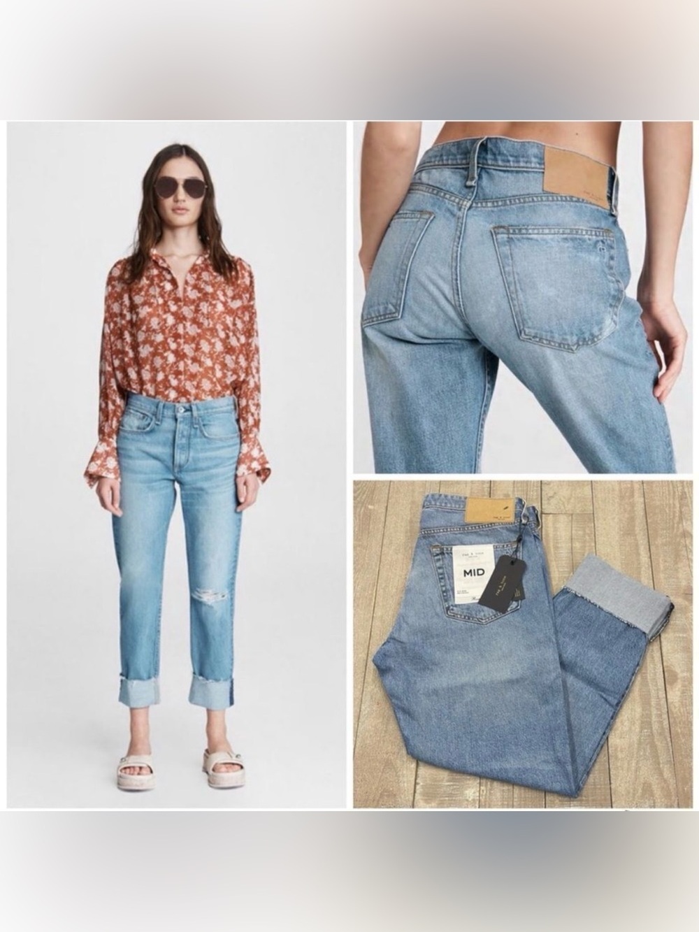 Rag and Bone Rosa Mid-Rise Boyfriend Jeans In Jones